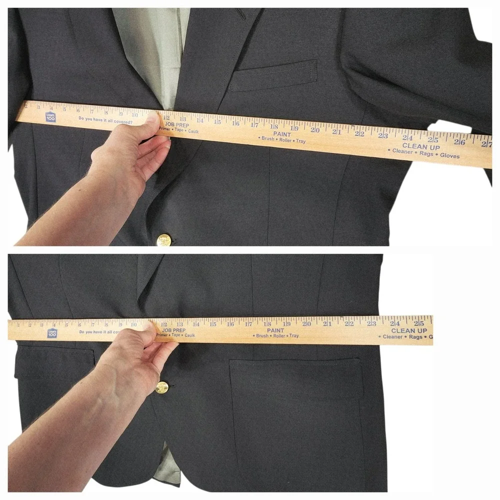 Vtg Jack Nicklaus Blazer 46R Men‎ Black Tournament Series Sport Coat Preppy Golf